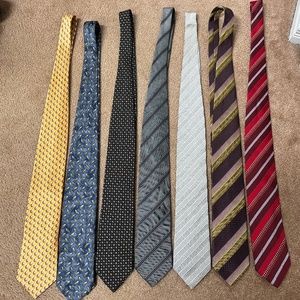 Lot of 7 Mens Ermenegildo Zegna silk ties neck tie